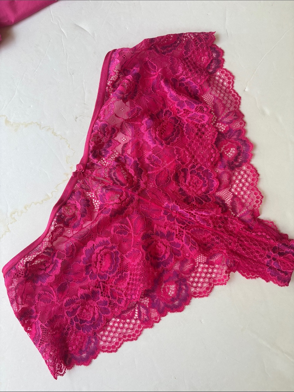 Vintage Y2K Pink Camisole Panty Set Lace Modal Barbie Sexy Milkmaid Babydoll XL - Picture 14 of 17